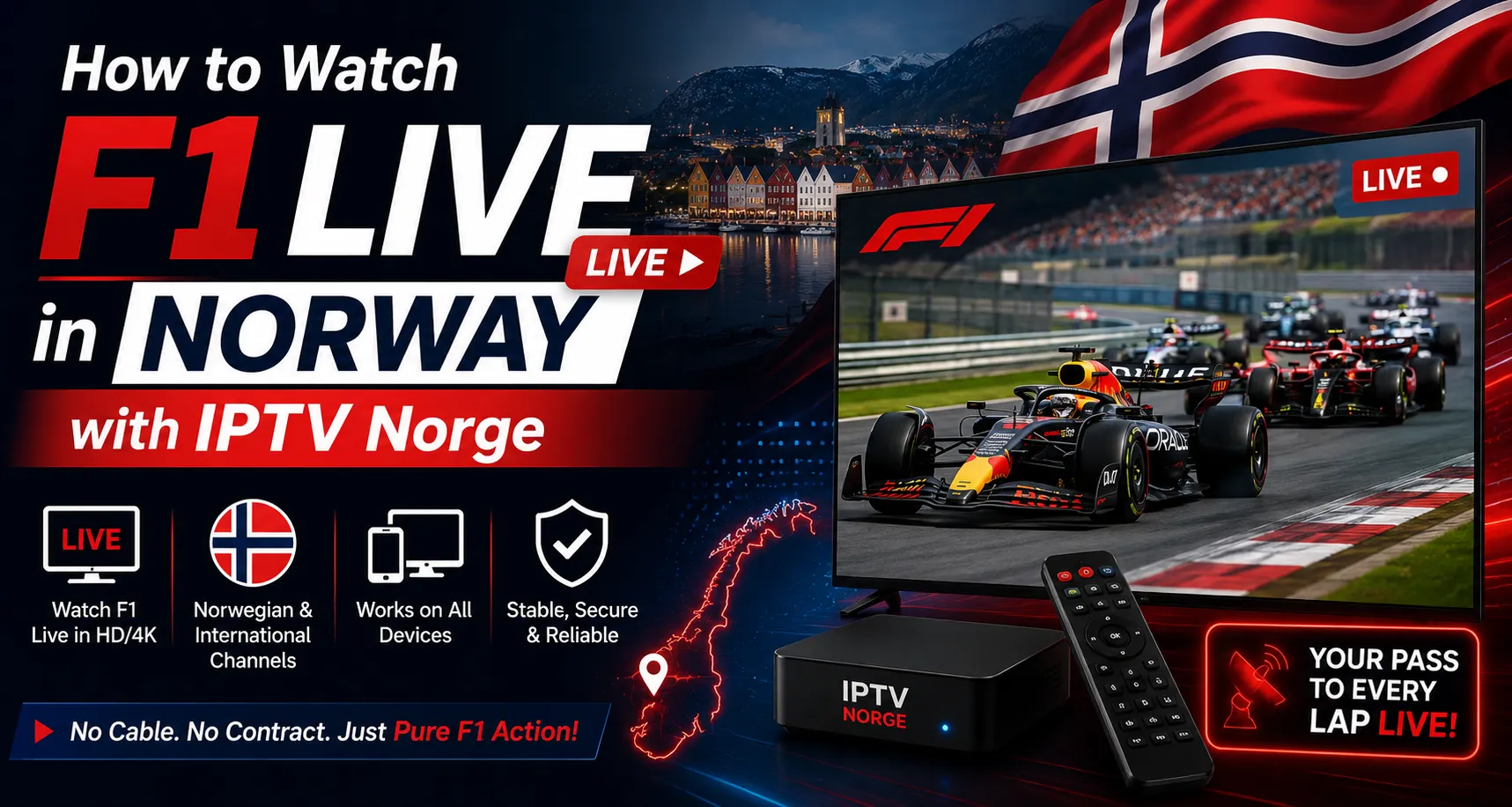 How to Watch F1 Live in Norway with IPTV Norge