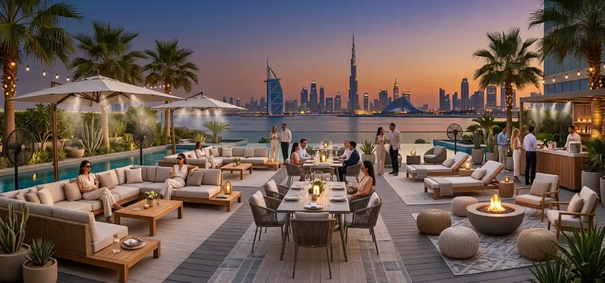 outdoor furniture rental Dubai